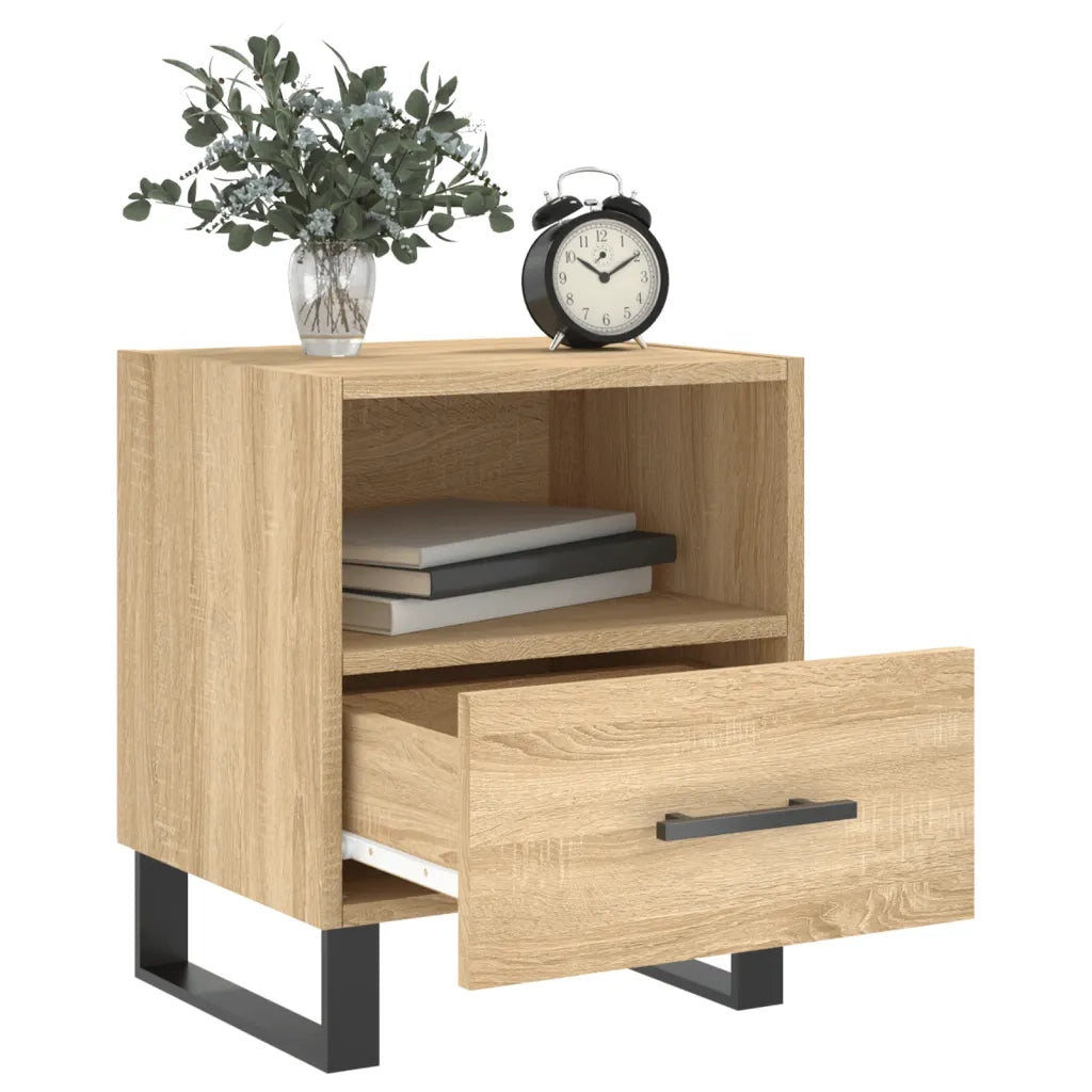 Comodino | Armadio da Notte | Mobiletto da notte Rovere Sonoma 40x35x47,5 cm in Legno Multistrato