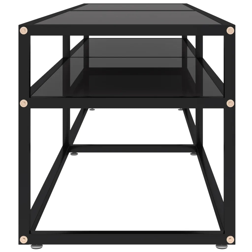 Mobile Porta TV Nero 160x40x40,5 cm in Vetro Temperato cod mxl 57299