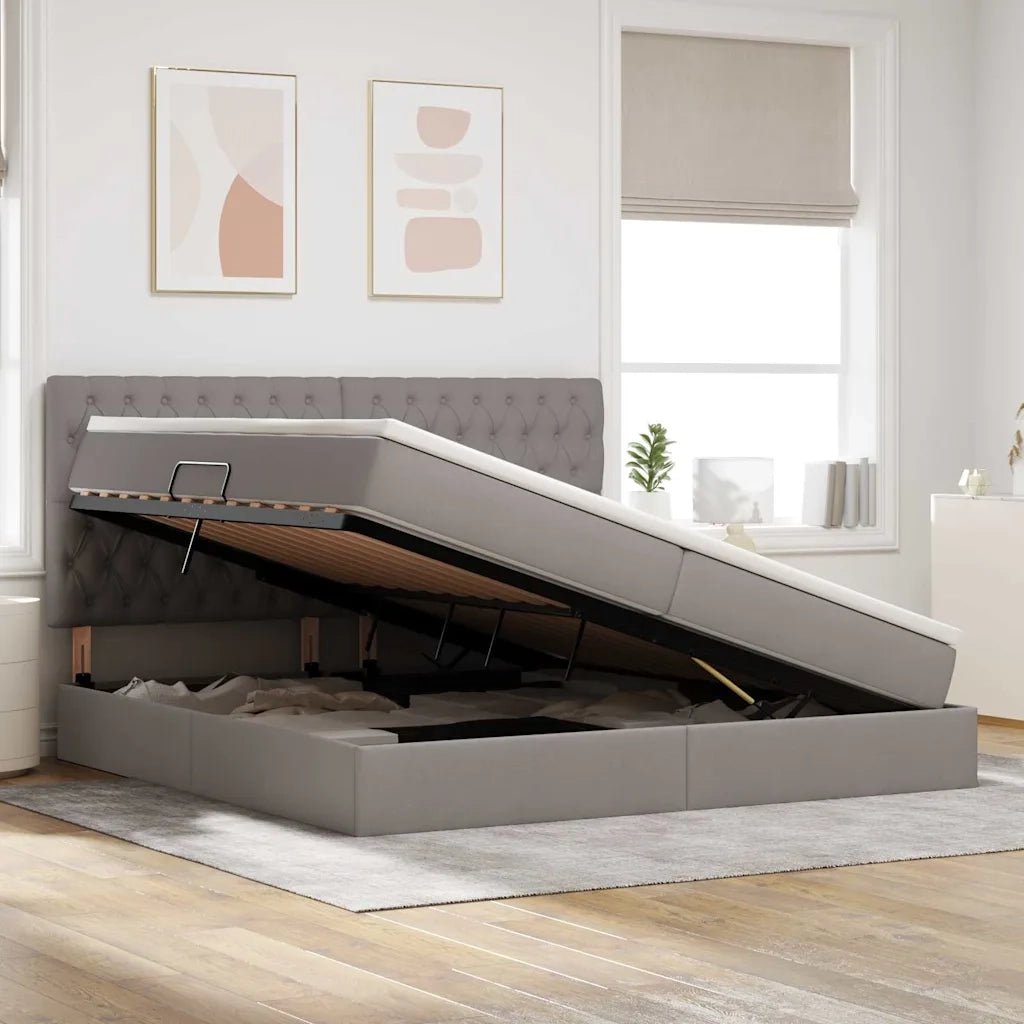 Letto con contenitore e materasso Talpa 200 x 200 cm Poliestere 3371868