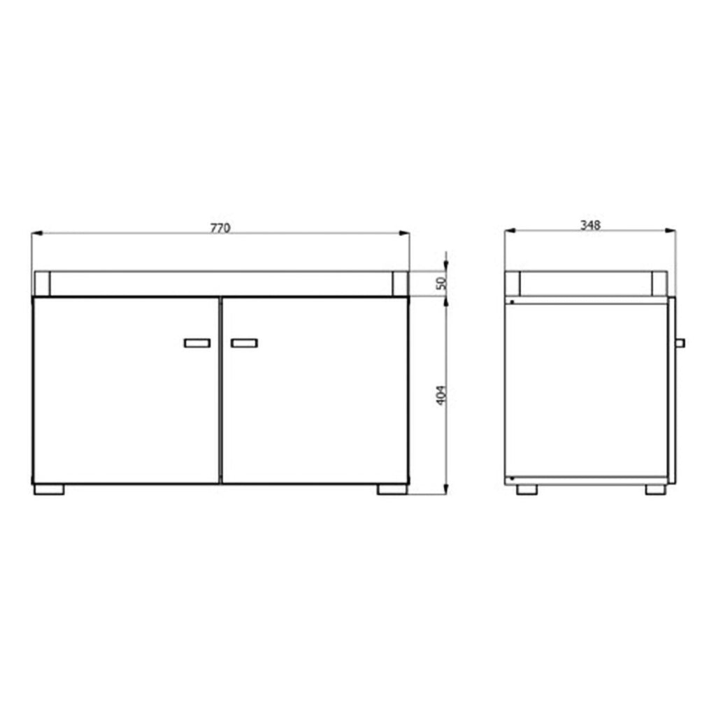 Druento, Mobile da Ingresso un Ripiano, 77x35x40.5h cm Marrone Rovere