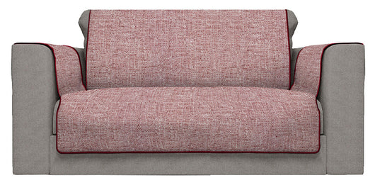 Copridivano con Copri Braccioli Seduta 60 cm in Poliestere Bordeaux