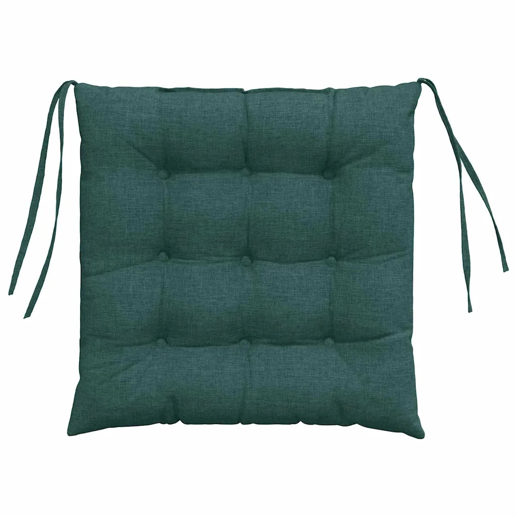 Cuscini per Seduta 4 pcs Verde Scuro 40 x 40 x 6 cm Tessuto