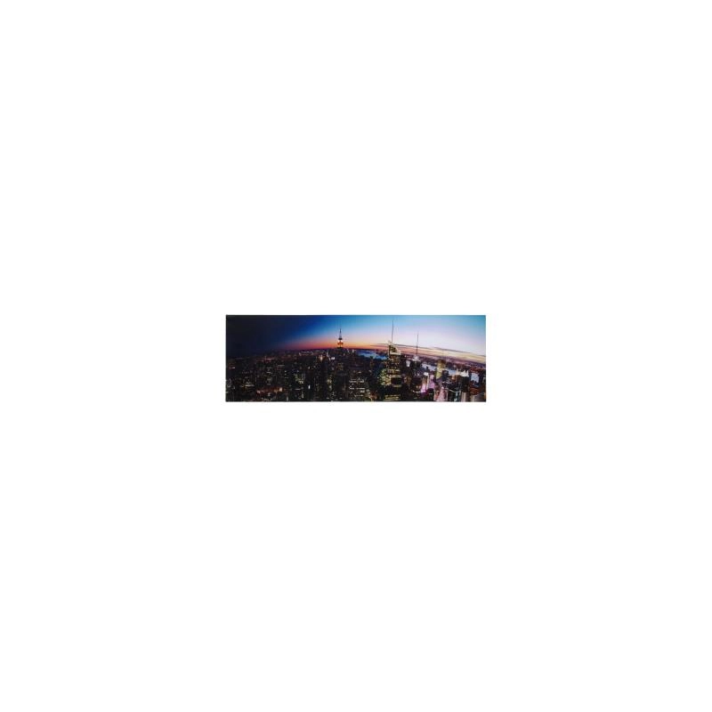 Quadro stampa citta' notturna cm 45x140