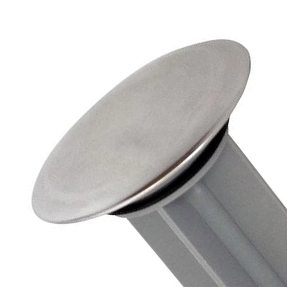 Tappo grande in ottone cromato per scarico automatico con piletta da 1 1/4