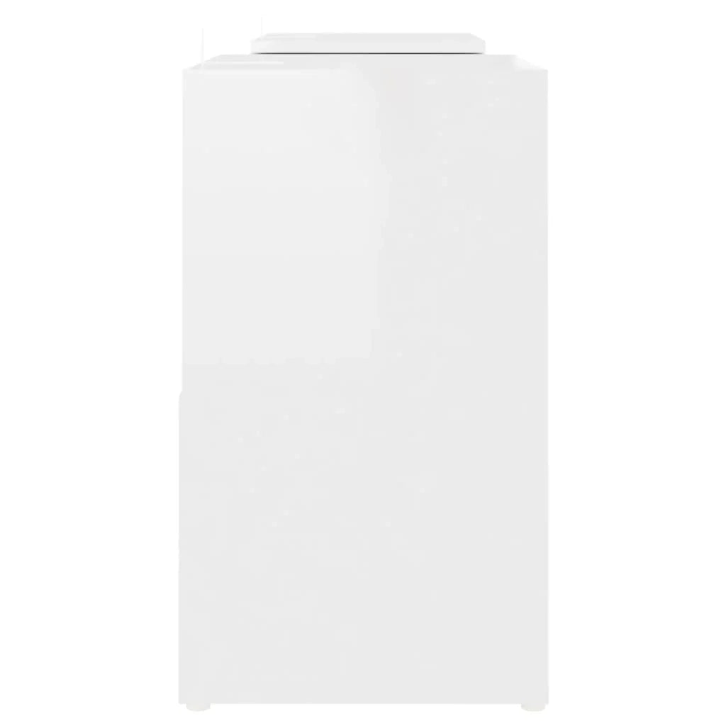 Mobile TV multimediale mensola TV mobile TV sala da pranzo soggiorno camera da letto finitura lucida 104 x 30 x 52 cm legno ingegnerizzato bianco 02_0027009