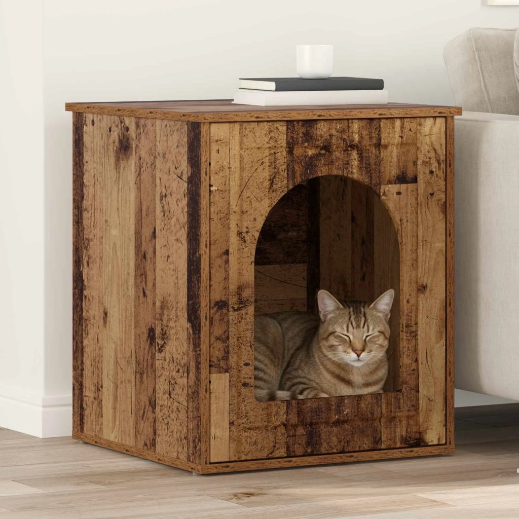 Casa per Gatti Legno vecchio 53 x 52 x 62 cm Legno multistrato