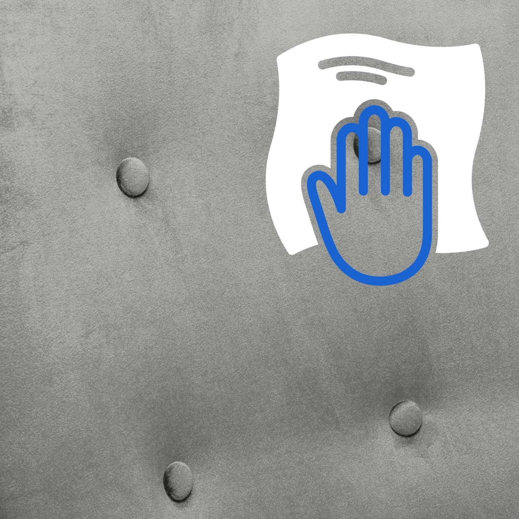 Sedia a dondolo Sanka in velluto grigio