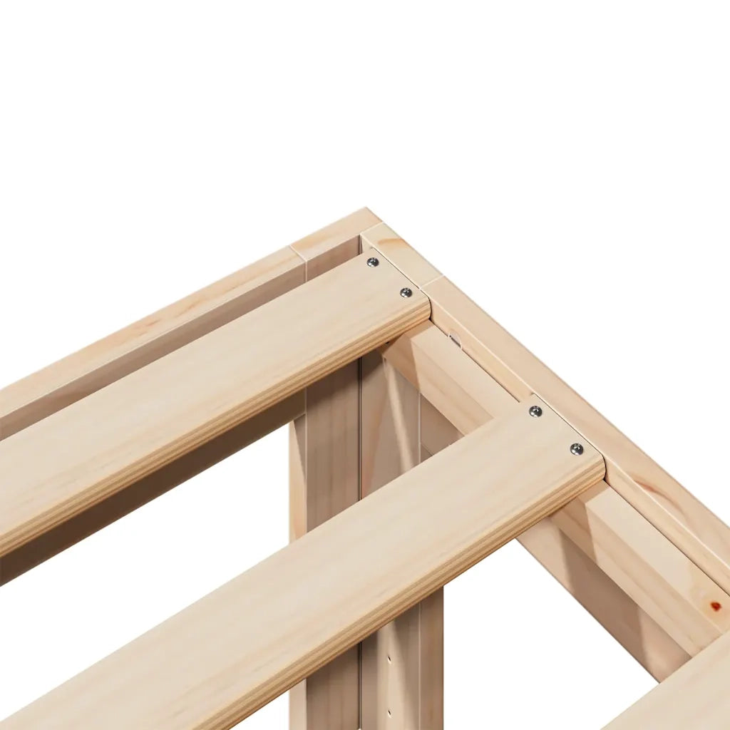 Giroletto senza Materasso 160x200 cm in Legno Massello di Pino 859217