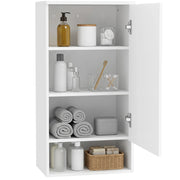 Armadietto pensile bagno con anta, 40x27x77 cm, bianco