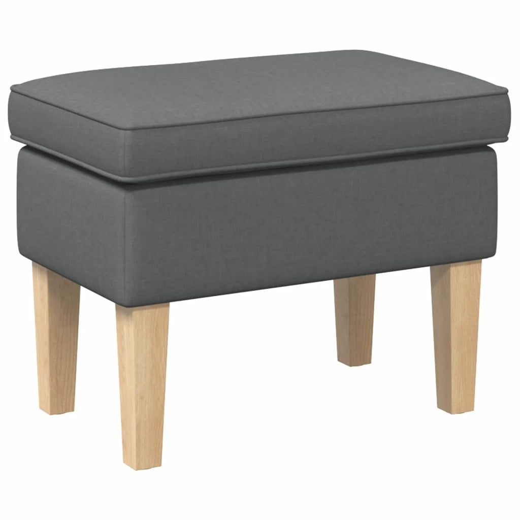 Poggiapiedi Grigio Scuro 55 x 35 x 41 cm Tessuto