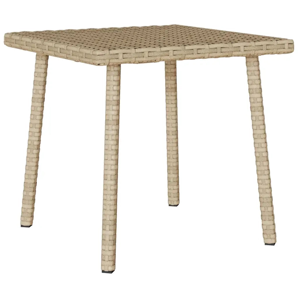 Tavolino da Giardino | Tavolino da esterno Rettangolare Beige 40x40x37 cm Polyrattan