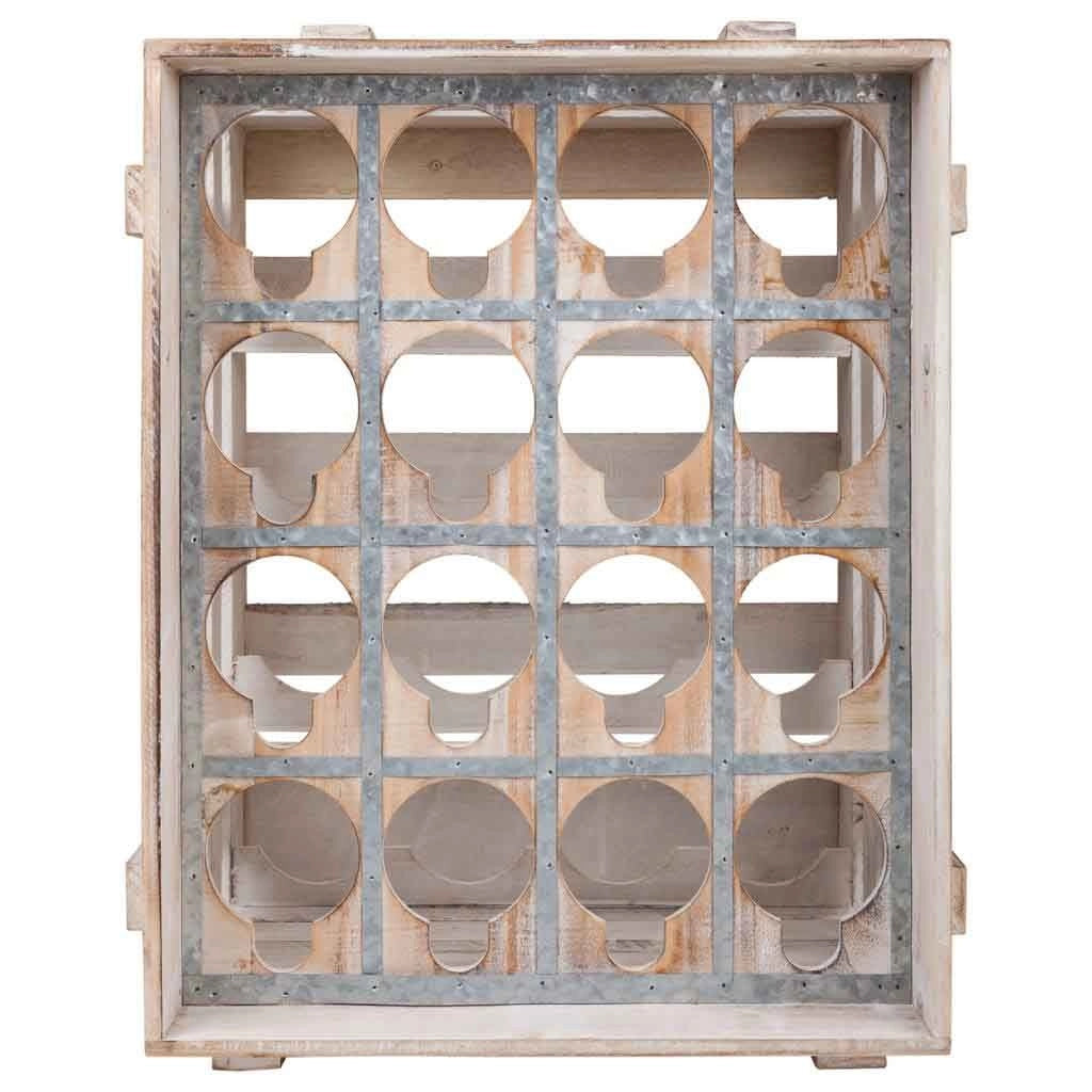 Cassetto portabottiglie in legno marrone 41x32x55h