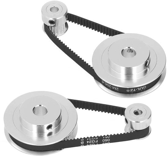 Set di ingranaggi di sincronizzazione in alluminio - 4 set di ingranaggi - 20t/5 mm - 60t/8 mm - Materiale duraturo - Installazione facile - Set di ingranaggi a denti