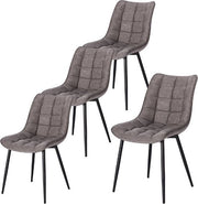 Set di sedie da pranzo in pelle - 4 pezzi - robuste e eleganti - progettate ergonomicamente - adatte per diversi stili di interni - colore grigio scuro