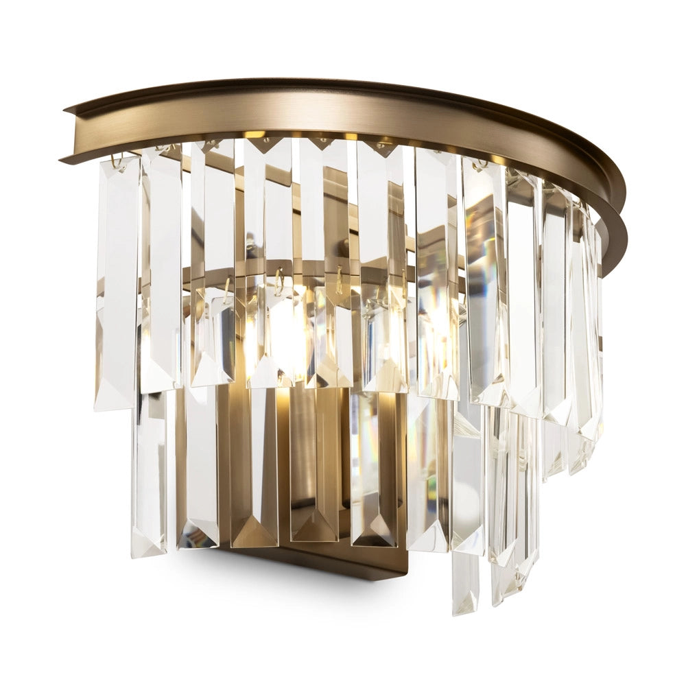 Maytoni applique contemporanea Revero 1 luce E14 ottone metallo diffusore vetro