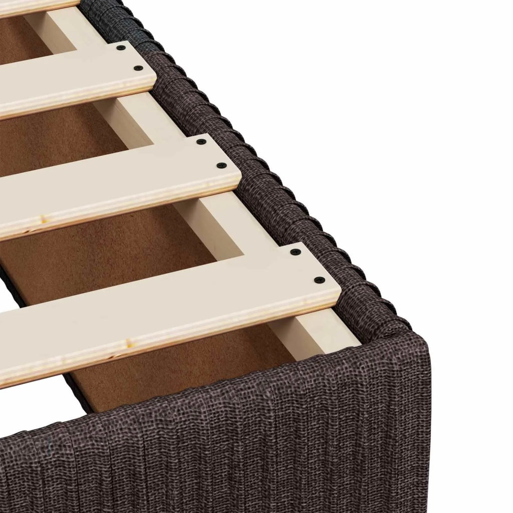Letto Box Spring LED con Materasso Marrone Scuro 90 x 190 cm 3455751