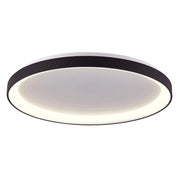 Trade Shop - Plafoniera Moderna Tonda Led Cct 60 W 3000k 4000k Soffitto Lampada Parete 80 Cm - Nero
