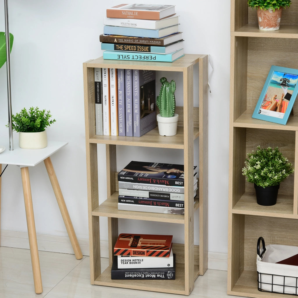 Libreria a Parete in Legno con 3 Ripiani ¨C Zephmum ¨C 40x29x88cm