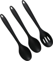 Set di cucchiai in silicone - cucchiaio di cottura resistente al calore con rivestimento antiaderente - set di setole in silicone - set di cucchiai per mescolare - set di spatole