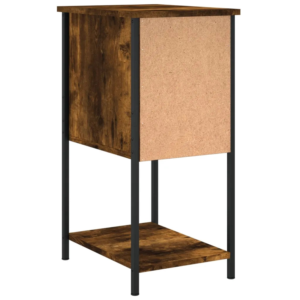Comodini 2 pz Rovere Fumo 32x42x70 cm in Legno Multistrato 826098