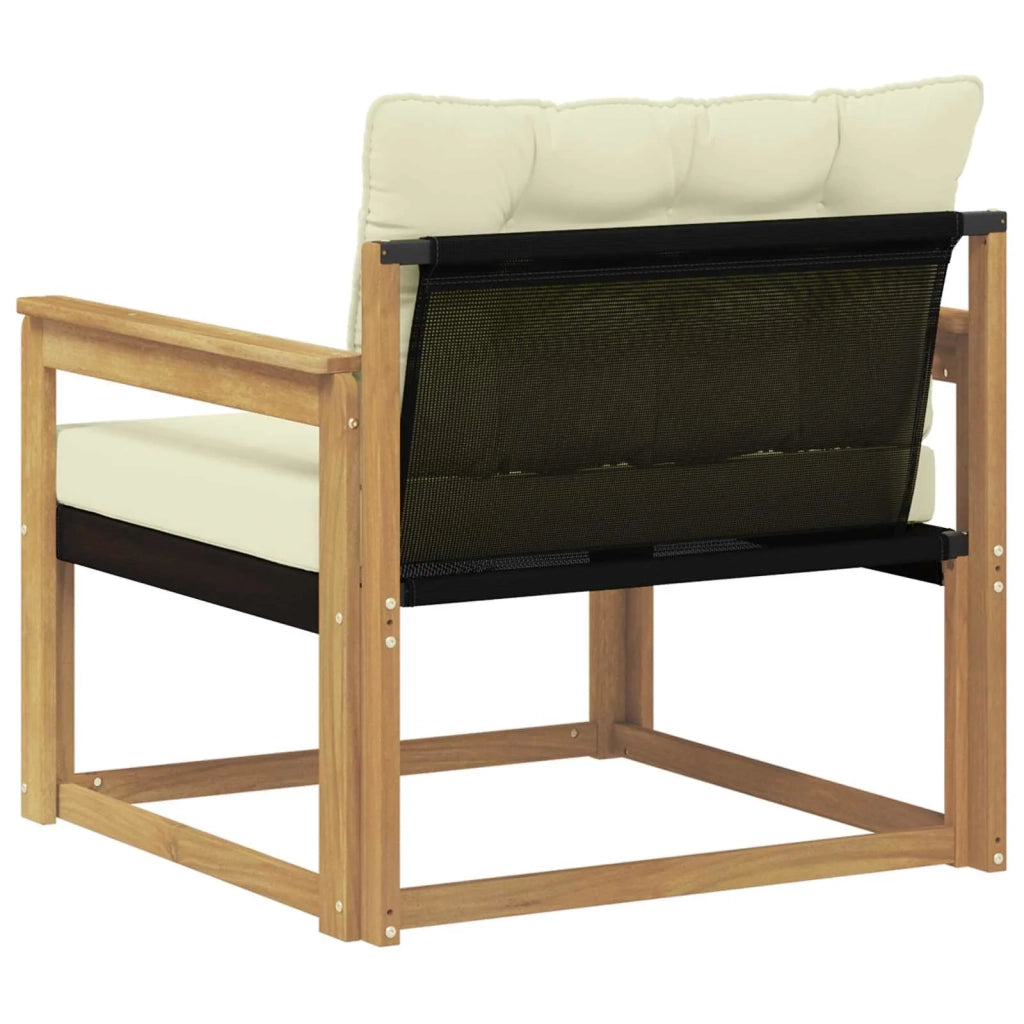 Set di divani da esterno-Sofa da giardino Legno di Acacia Massello e Textilene 662291