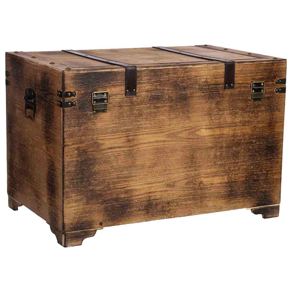 Baule in legno marrone 75x74x51