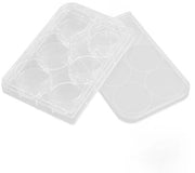 Piattaforma di coltura cellulare trasparente da 10 pezzi - Polistirene - Piattaforma di tessuto per coltura cellulare - Densità uniforme - Base piatta - Incluso con coperture - Piattaforma di coltura cellulare