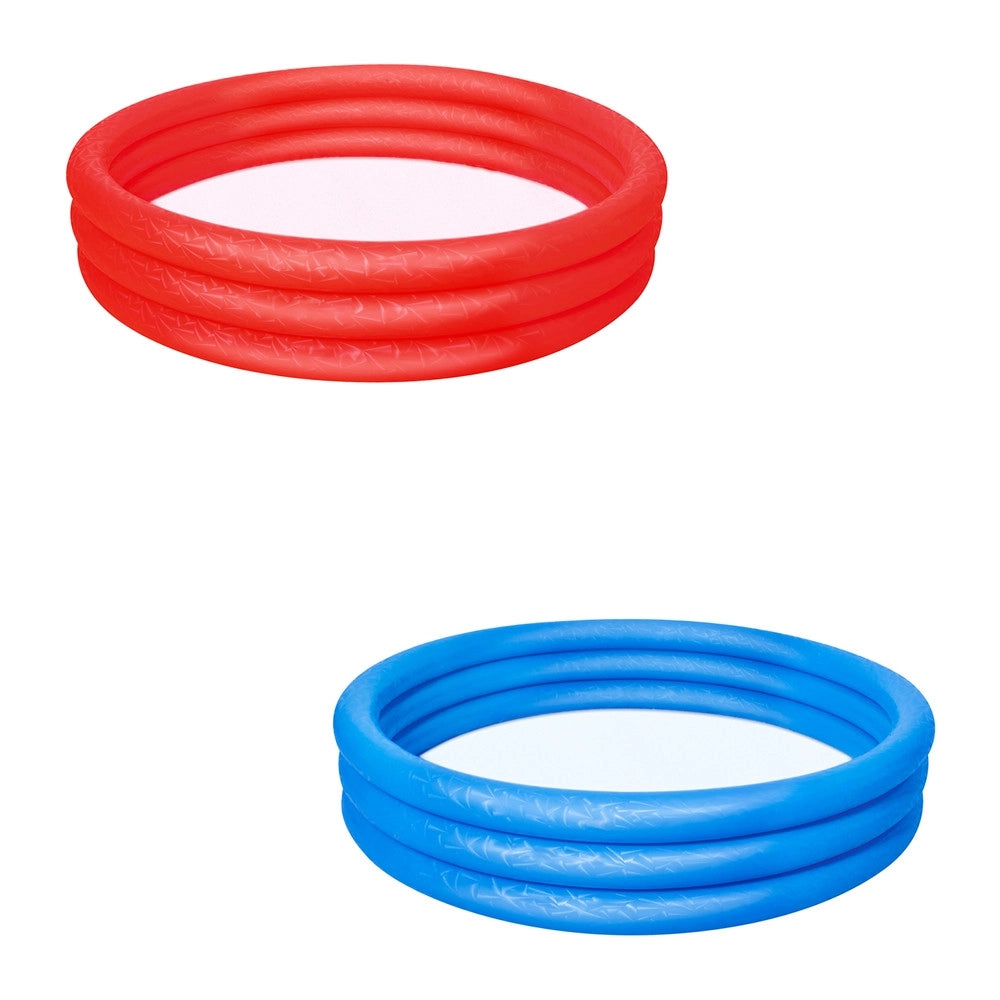 Trade Shop - Piscina Tinta Unita Effetto Ghiaccio Gonfiabile 3 Anelli 183x33cm Giardino 51027 -