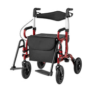 Deambulatore combinato fuoristrada 64 x 74 x 89 - 101,5 cm comfort ottimale pieghevole alluminio rosso 20_0011677