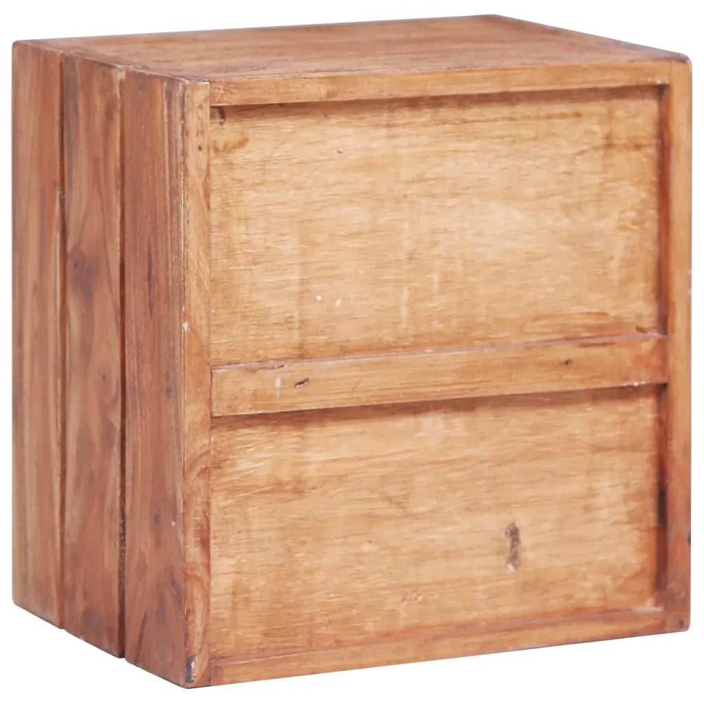 Comodino con 3 Cassetti 35x25x35 cm Legno Massello di Mogano 283938