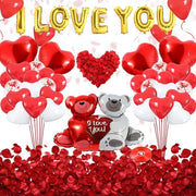 Set di Decorazione d'Amore - Decorazione Romantica - San Valentino - Foglie di Rosa
