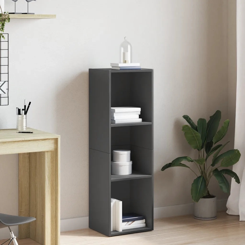 Libreria/Mobile TV Grigio Lucido 36x30x114 cm Legno Multistrato 800143