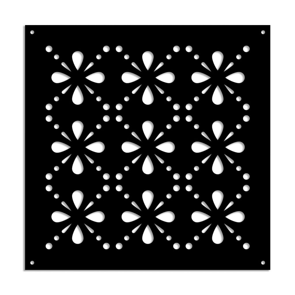 BLEE - Pannello in PVC traforato - Parasole Misura: 98x98 cm, Colore: nero