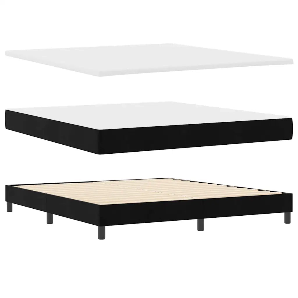 Letto a molle con testiera Nero 180 x 200 cm Velluto 3342604