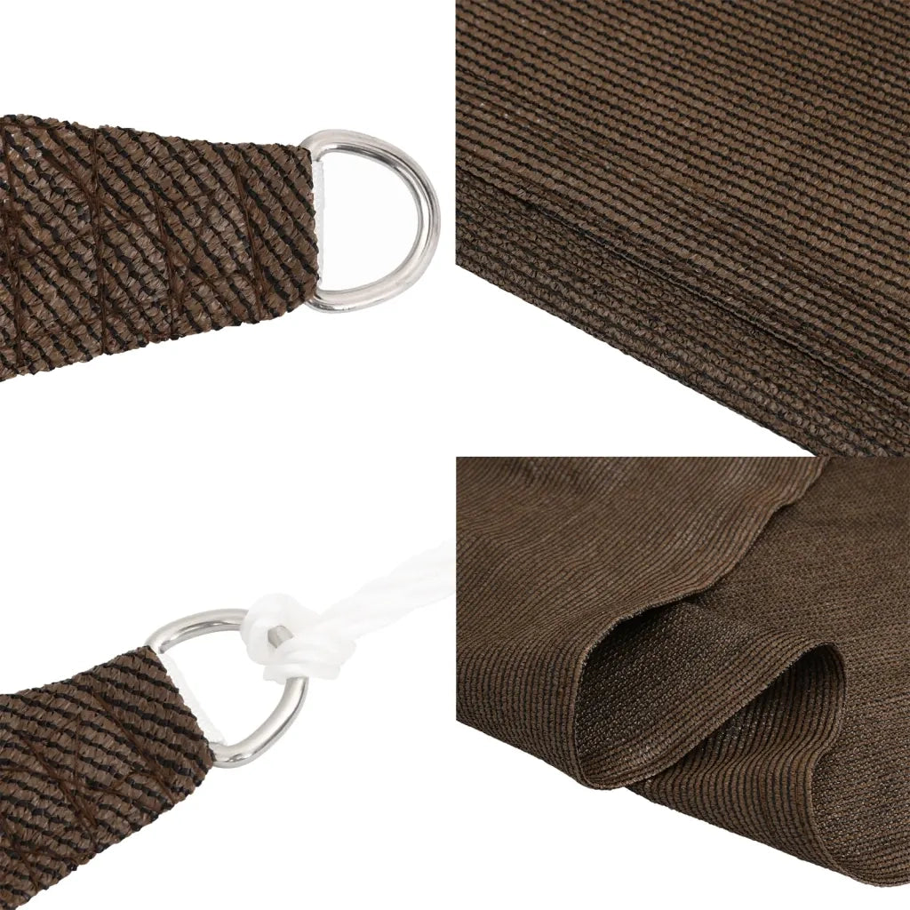 Vela Parasole | Telo Ombra | Vela da ombra 160 g/m2 Marrone 3x3 m in HDPE