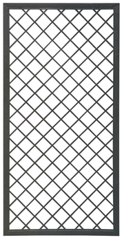 Set 2 Tralicci Fissi con Cornice per Giardino Verdemax 180x90 cm in Metallo Antracite