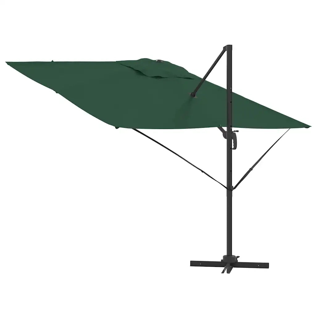 Parasole Roma-Ombrellone da giardino Verde 286 x 284 x 265 cm Alluminio e Poliestere