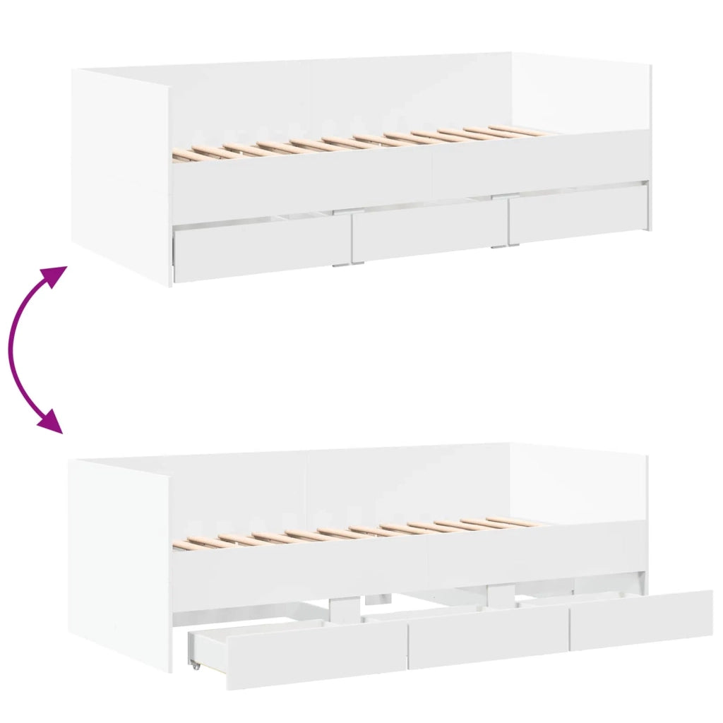 Telaio del letto con storage Bianco 80 x 200 cm 3429629