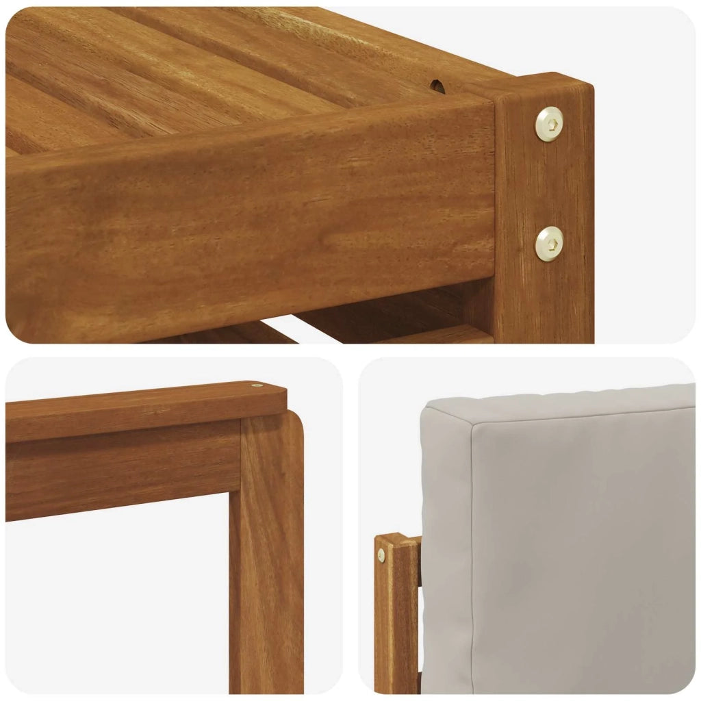 Set divano sezionale con cuscino 7 pcs Grigio Naturale e Chiaro 3375116