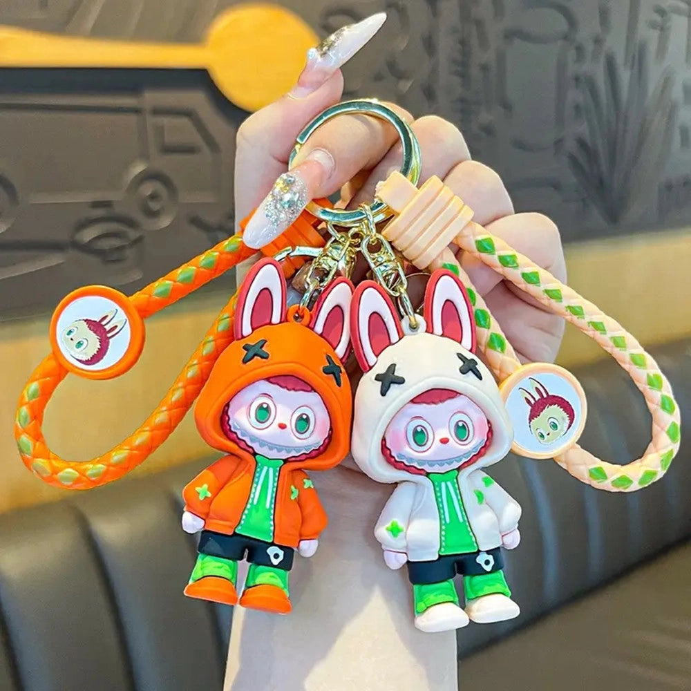 Trade Shop - 1 Portachiavi Con Personaggio Cartoni Animati Labubu Resistente In Silicone Plastica -