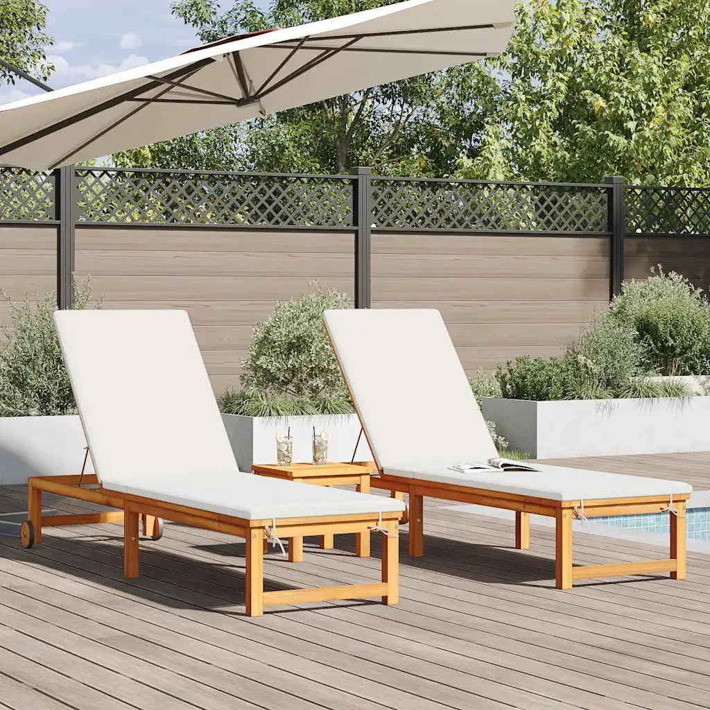Lettino da sole 2 pcs Marrone 202 x 53 x 89 cm 3333830