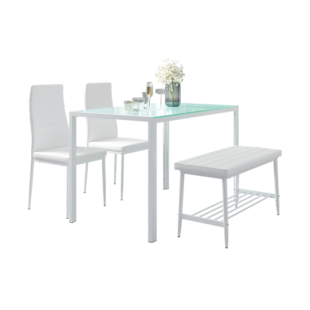 Vicco Set di tavoli da pranzo Bianco 120 x 70 cm 4 parti