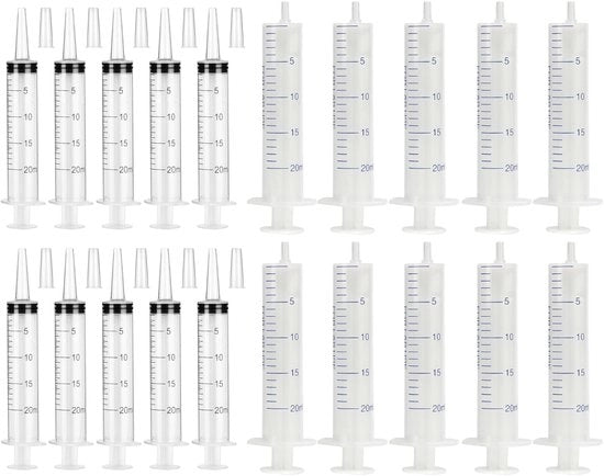 Spruzzatori a 20 ml senza ago - 20 pezzi di spray per dosaggio per laboratori e irrigazione di piante