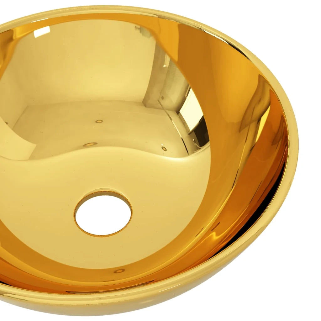Lavabo da appoggio 28 x 10 cm ceramica oro 02_0002595