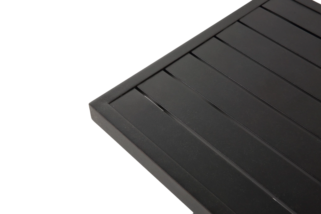 Tavolino laterale 45x45x47 cm; resistente a ruggine e intemperie; alluminio; marrone scuro