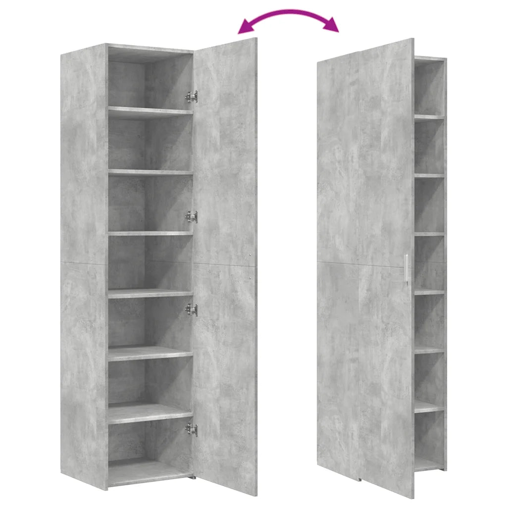 Credenza Grigio Cemento 45x42,5x185 cm in Legno Ingegnerizzato 3281409