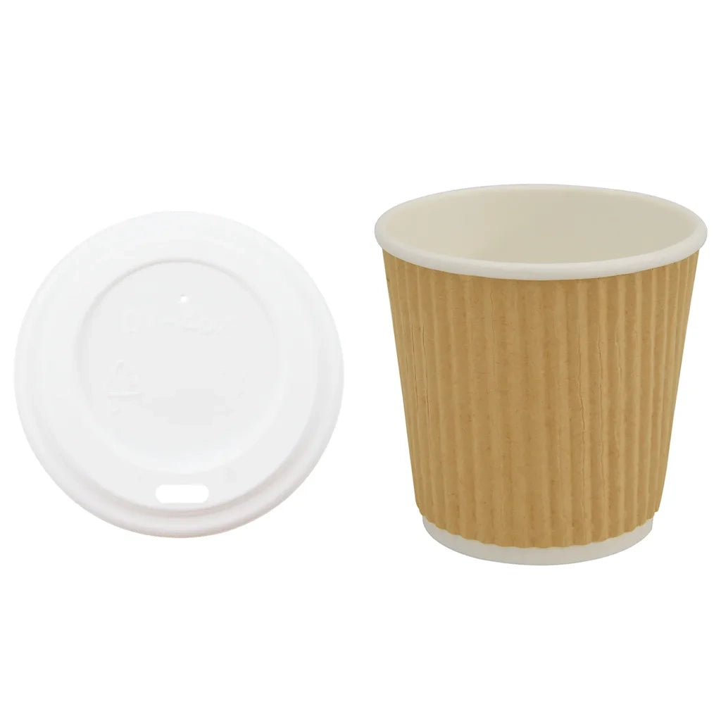 Tazze da CaffÃ¨ in Carta con Coperchi 1000 pz 4oz 100 ml