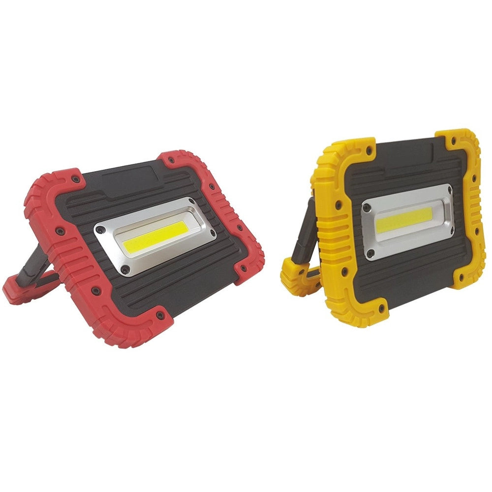 Trade Shop - Faro Led Lampada Lavoro Cob Portatile Antiurto Professionale 450 Lumens A Pile -