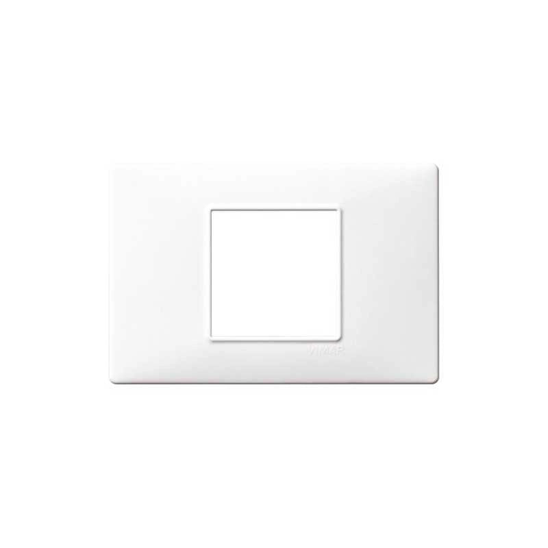 14652.01 Placca 2 Moduli Centrali Bianco Plana