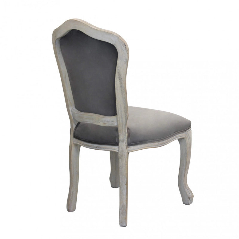 Set di 2 SEDIE CHARLENE IN VELLUTO TAUPE